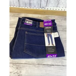 Kirkland Signature Men's Straight Fit Jeans Blue Wash 40x32 Comfort Stretch NWT